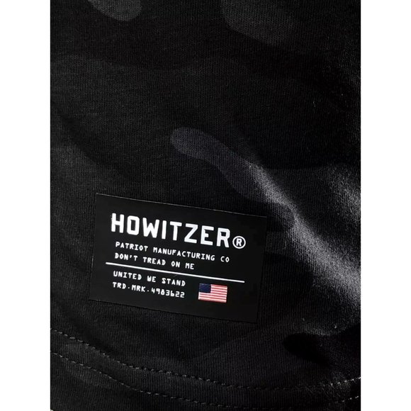 Howitzer Style Men's T-Shirt LIBERTY OR DEATH Black Camo Military Grunt - Picture 7 of 12